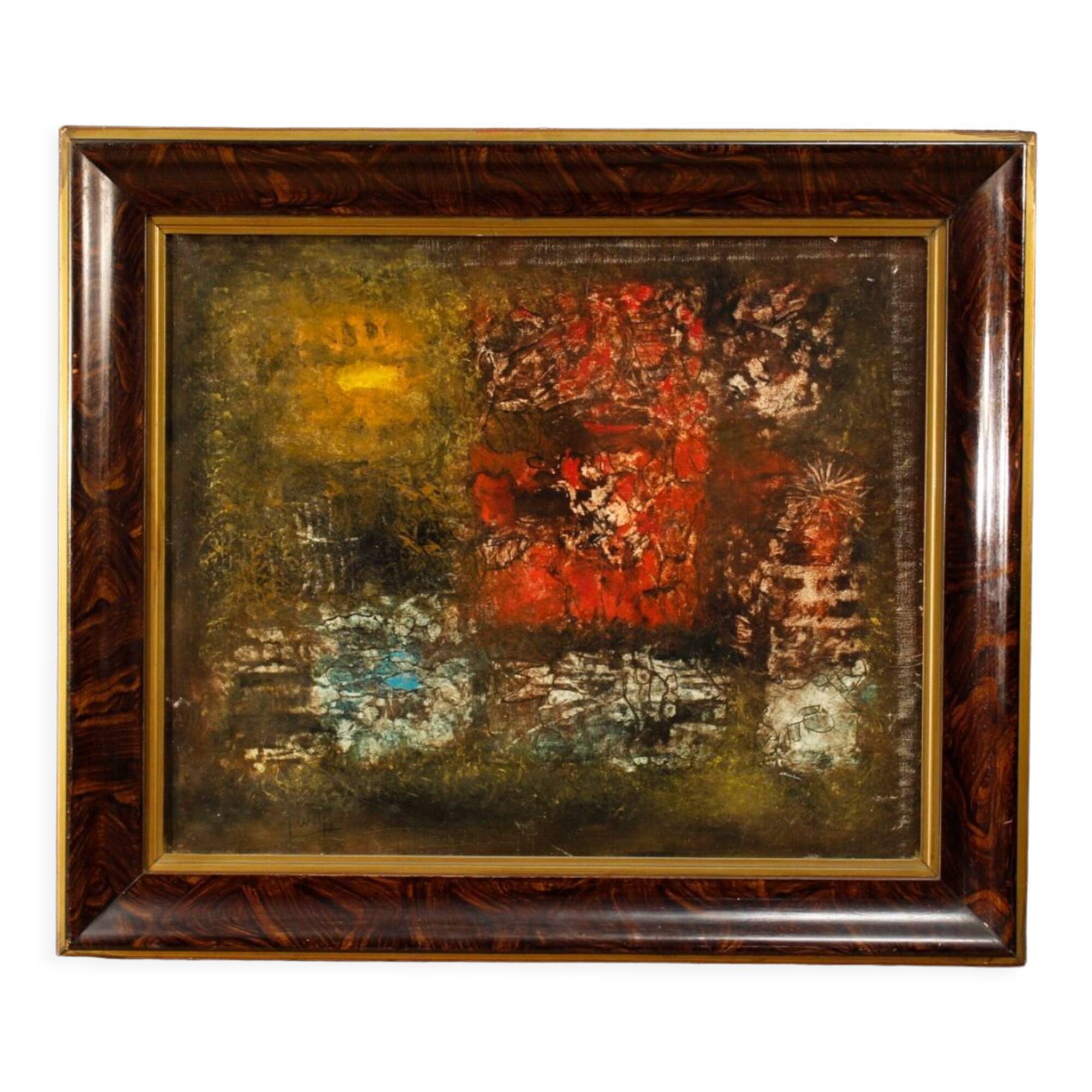 American abstract painting signed by Robert Jay Wolff 20th century