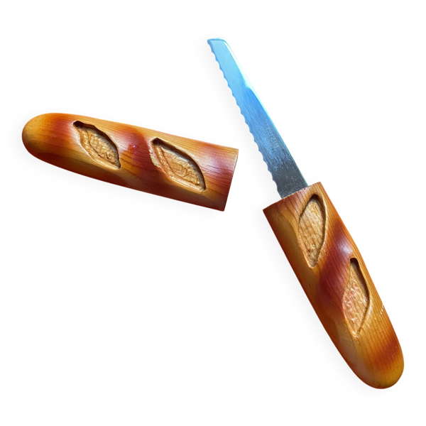 Couteau à pain trompe l’œil forme baguette Cuzin