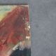 Oil painting on cardboard: cart in the countryside
