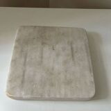 Vintage Italian hard stone white marble empty pocket