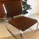 Vintage armchair in chrome and brown fabric year 1970