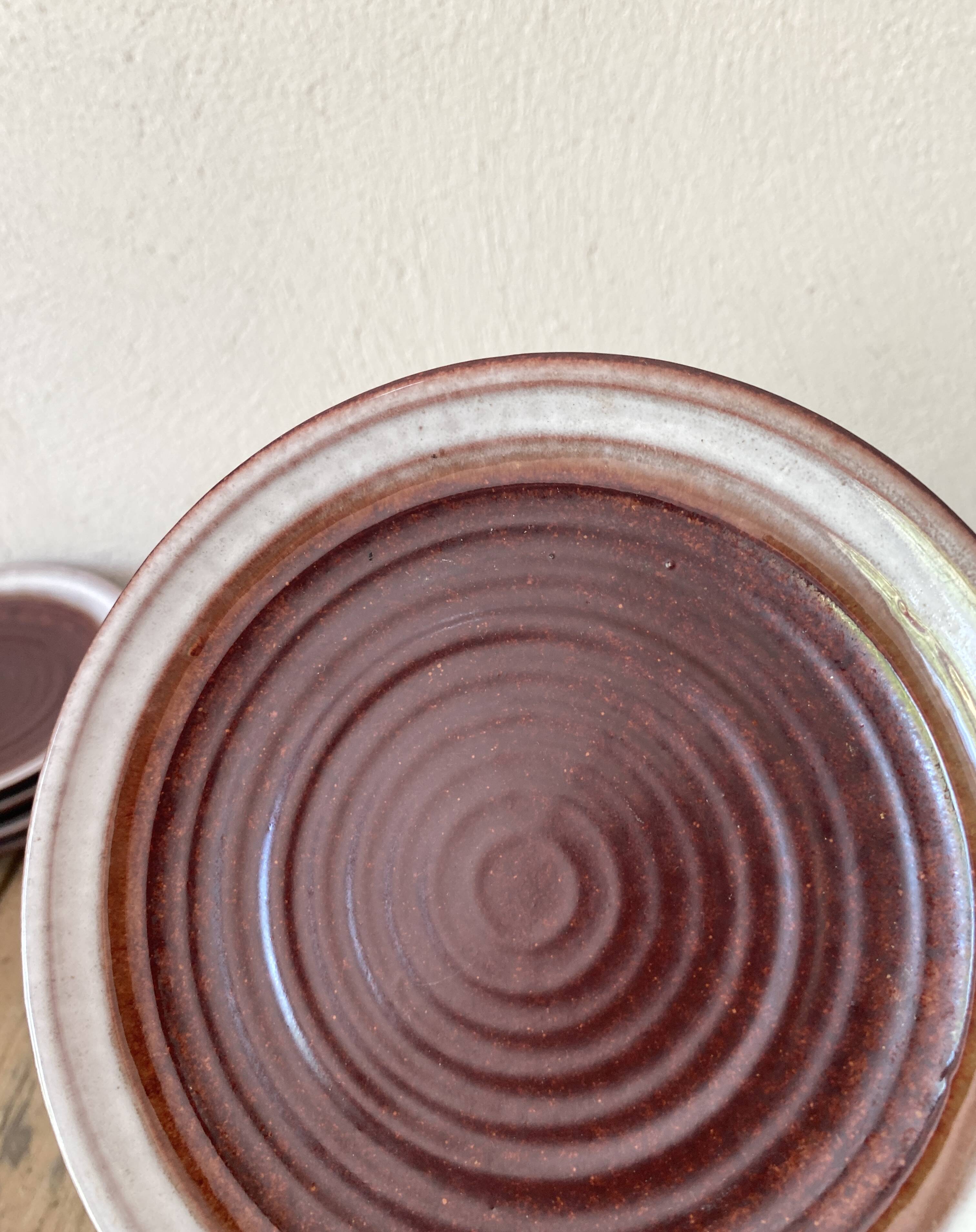 Set of 15 cm ceramic bread plates