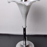White fleur-de-lys lamp, murano glass, Italy, 1970