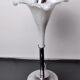White fleur-de-lys lamp, murano glass, Italy, 1970