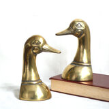 Paire de serre-livres canards