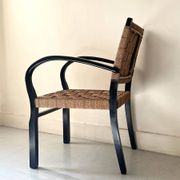 Scandinavian armchair in wood and rope by Axel Larsson, 1950