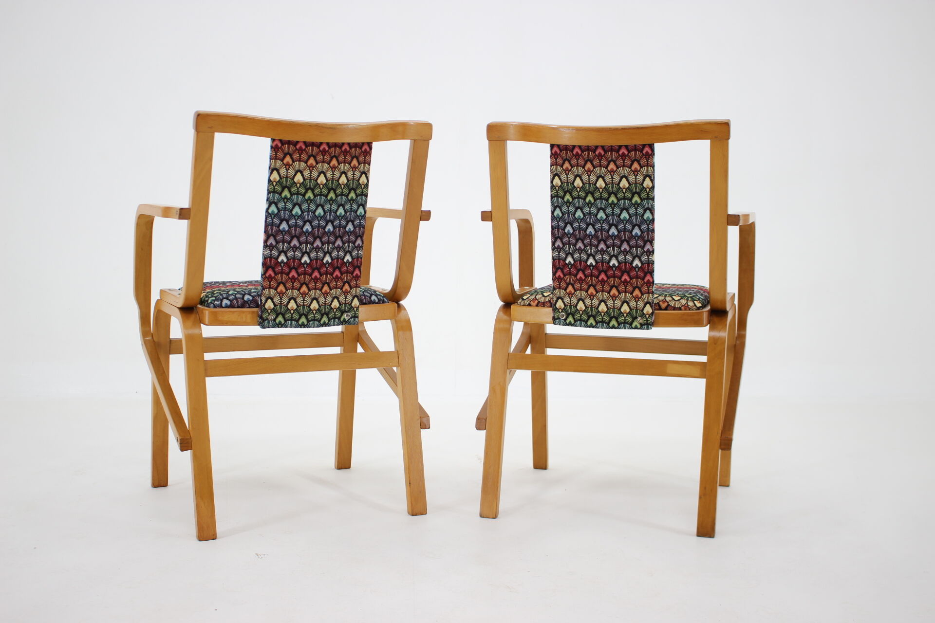 1970s Set of Two Rare Armchairs by Ton, Czechoslovakia