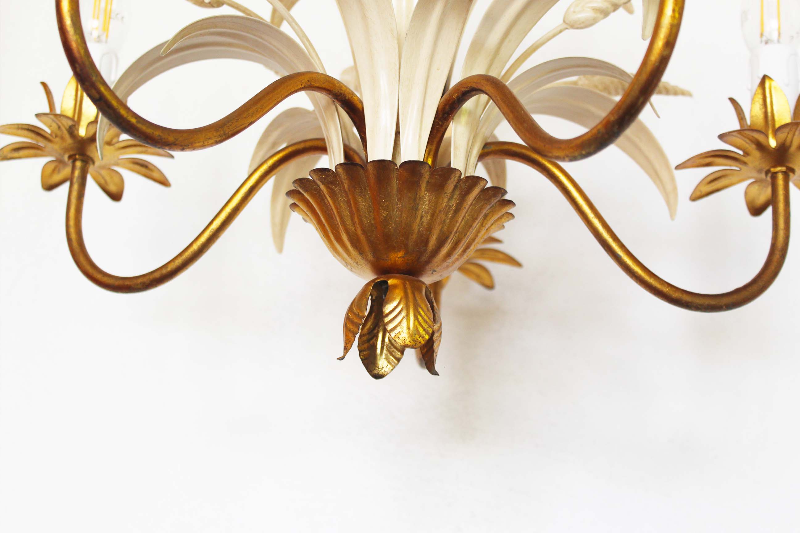 Gilt ‘Sheaf of wheat’ Chandelier by Hans Kögl