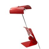 Mauro Martini, red 'Picchio' woodpecker table lamp, F.lli Martini Italy 1970s