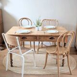 Renovated solid wood farmhouse table