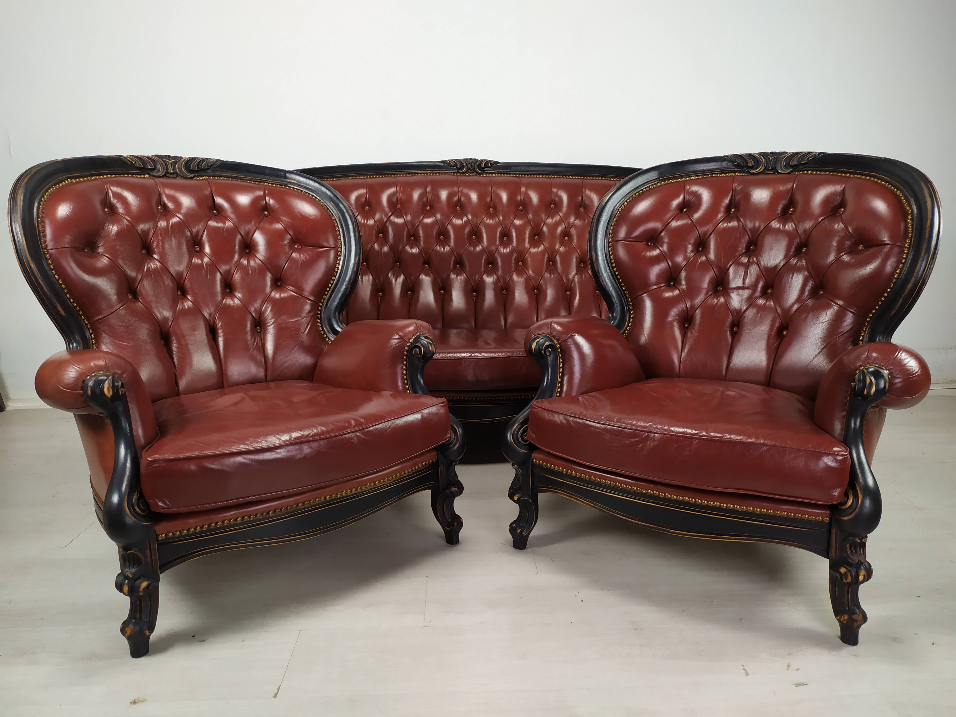 Salon Chesterfield burgundy