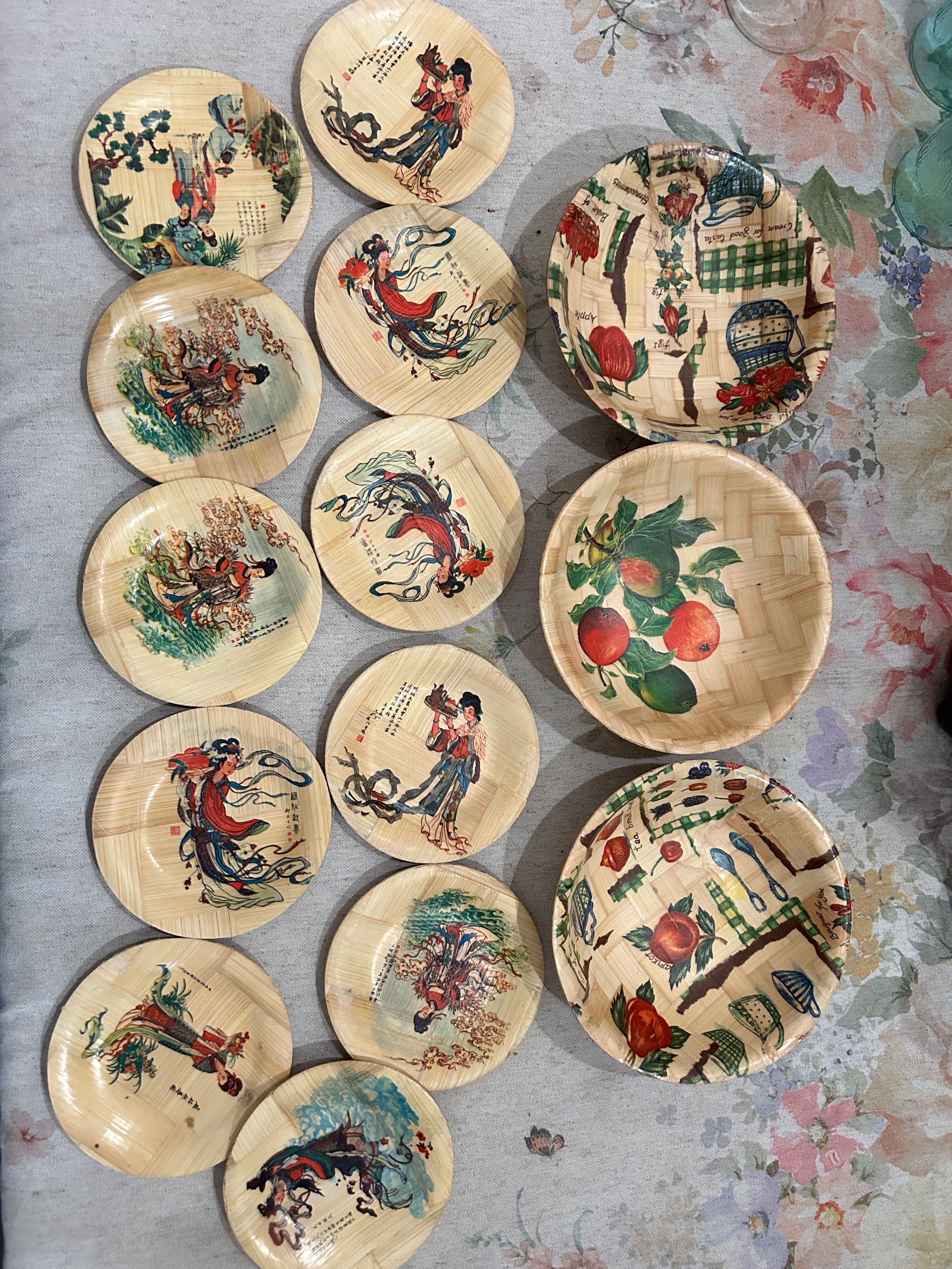 Bamboo coasters and cups