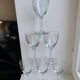 Set of 6 crystal wine glasses engraved 30s