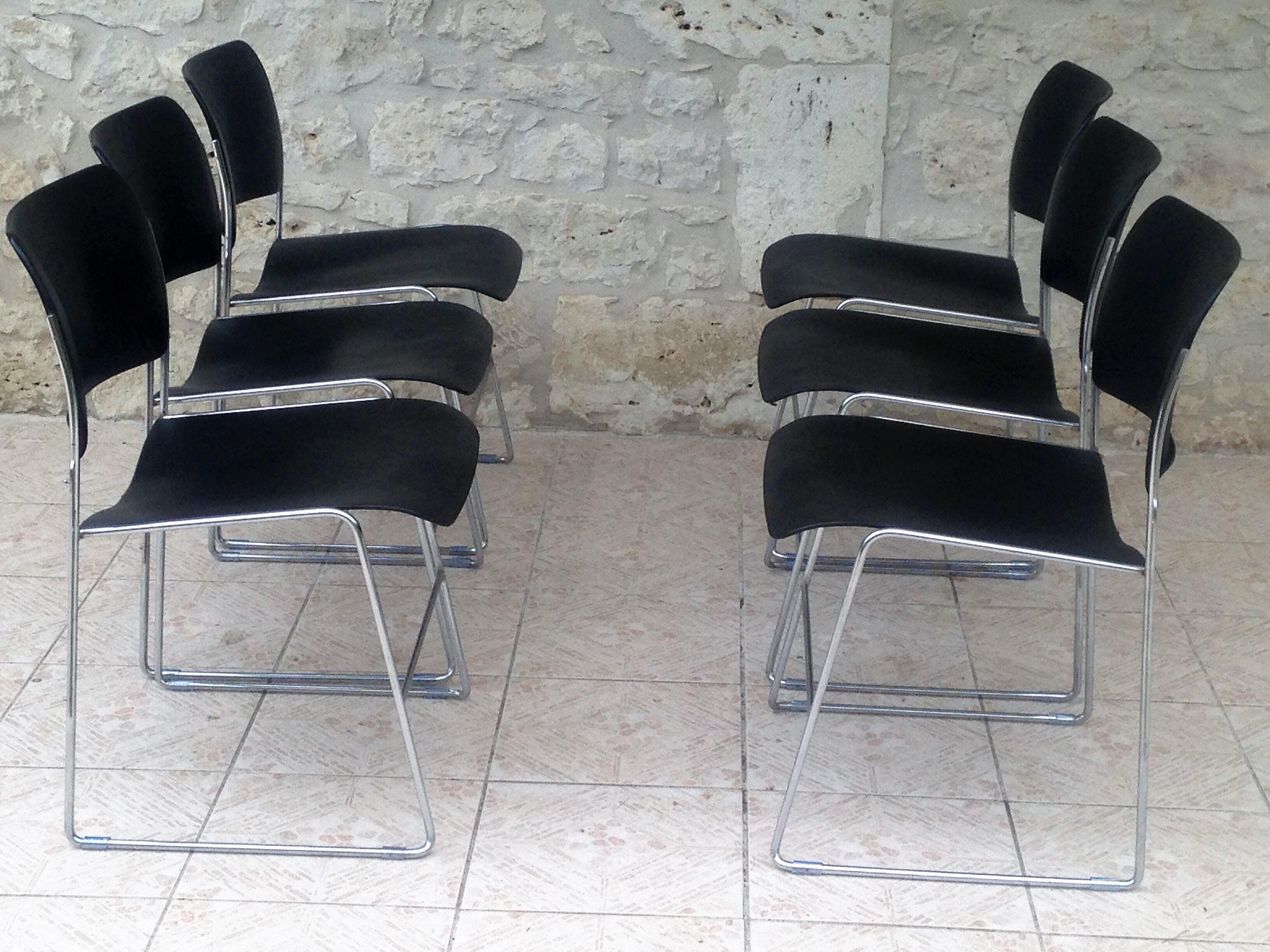 Set of 6 chairs by David Rowland Edition 1969