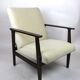 Fauteuil beige velvet années 1970