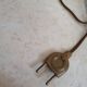 Pied de lampe décor fleuri vintage des années 60