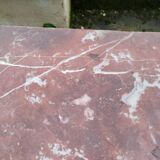 Louis xv style marble top marquetry chest of drawers