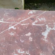 Louis xv style marble top marquetry chest of drawers