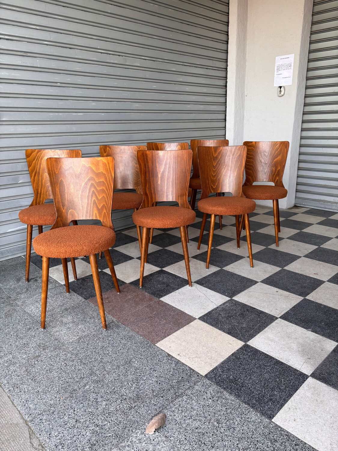 Set of 8 Baumann bistro chairs