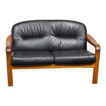 Vintage teak Danish design two seat sofa by Komfort Denmark