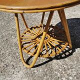 Ensemble fauteuils en rotin et table basse