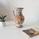 Vintage hand-painted handled vase