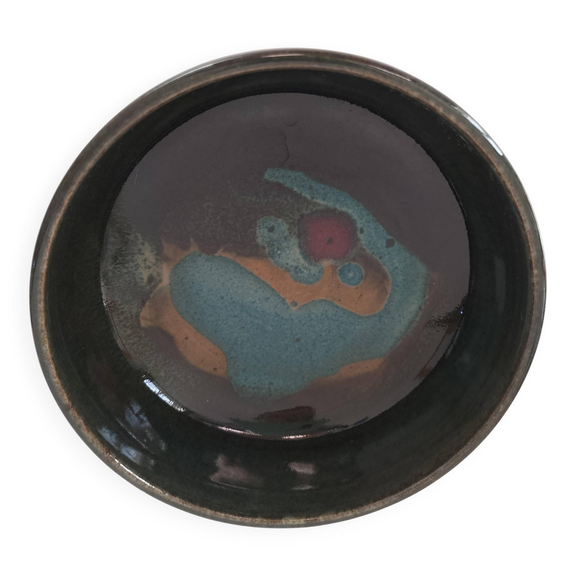 Signed stoneware bowl from Puisaye