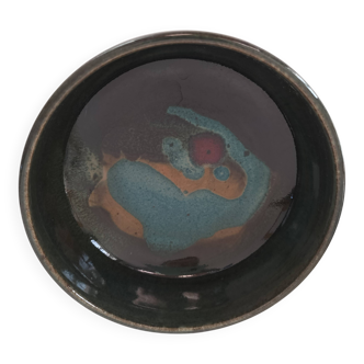 Signed stoneware bowl from Puisaye