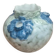 Flower vase in earthenware, blue floral decoration – antique