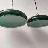 Green opaline pendant lights