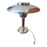 Vintage chrome mushroom lamp, industrial style