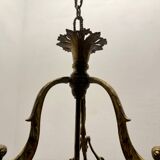 Bronze Crystal Beaded Light Pendant 1940’s