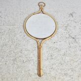 Rattan mirror in the style of Louis Sognot, France, 1950