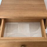 Vintage solid oak bedside table