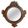 Original decorative glass mirror in medium brown, Europe, 1960s.
