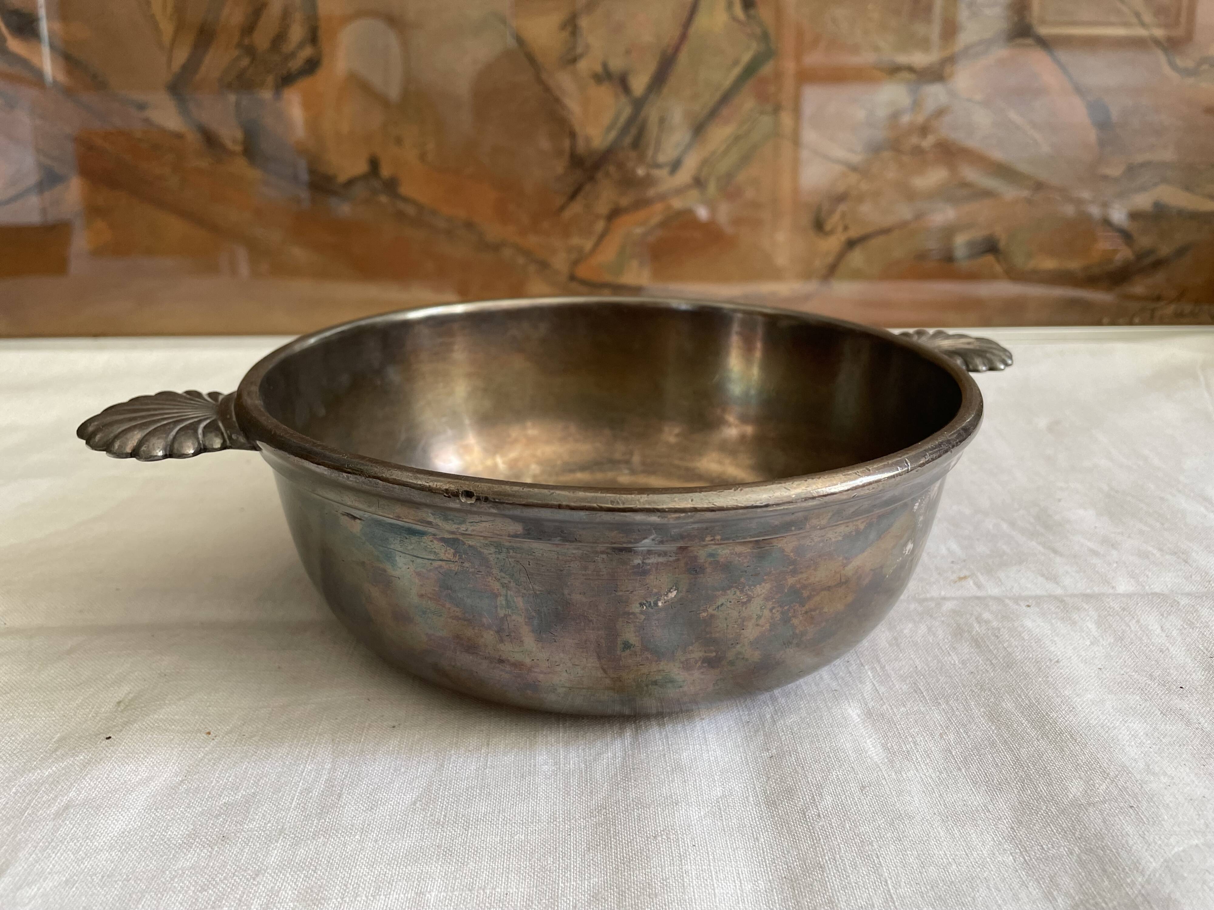 Bowl handles silver metal sheet