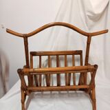 Porte revues en rotin vintage