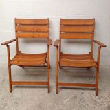 Teak folding chairs