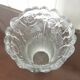 Chiseled glass vase roses pattern