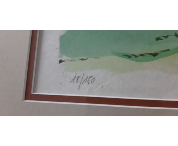 Lithograph signed y.brayer