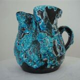 Vase pitcher fat lava turquoise