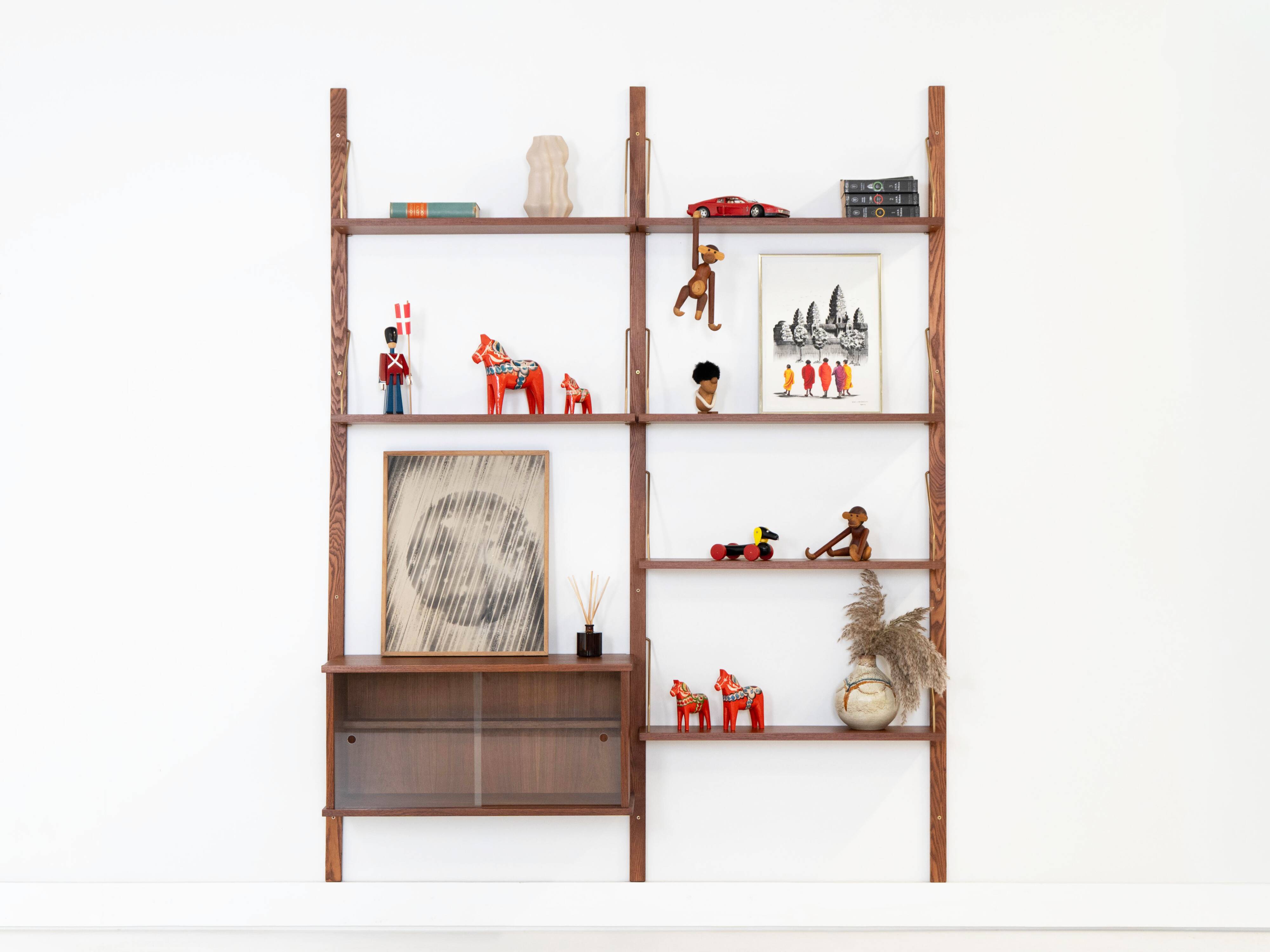 Teak modular shelving unit, Danish design, 1960s, made in Denmark
