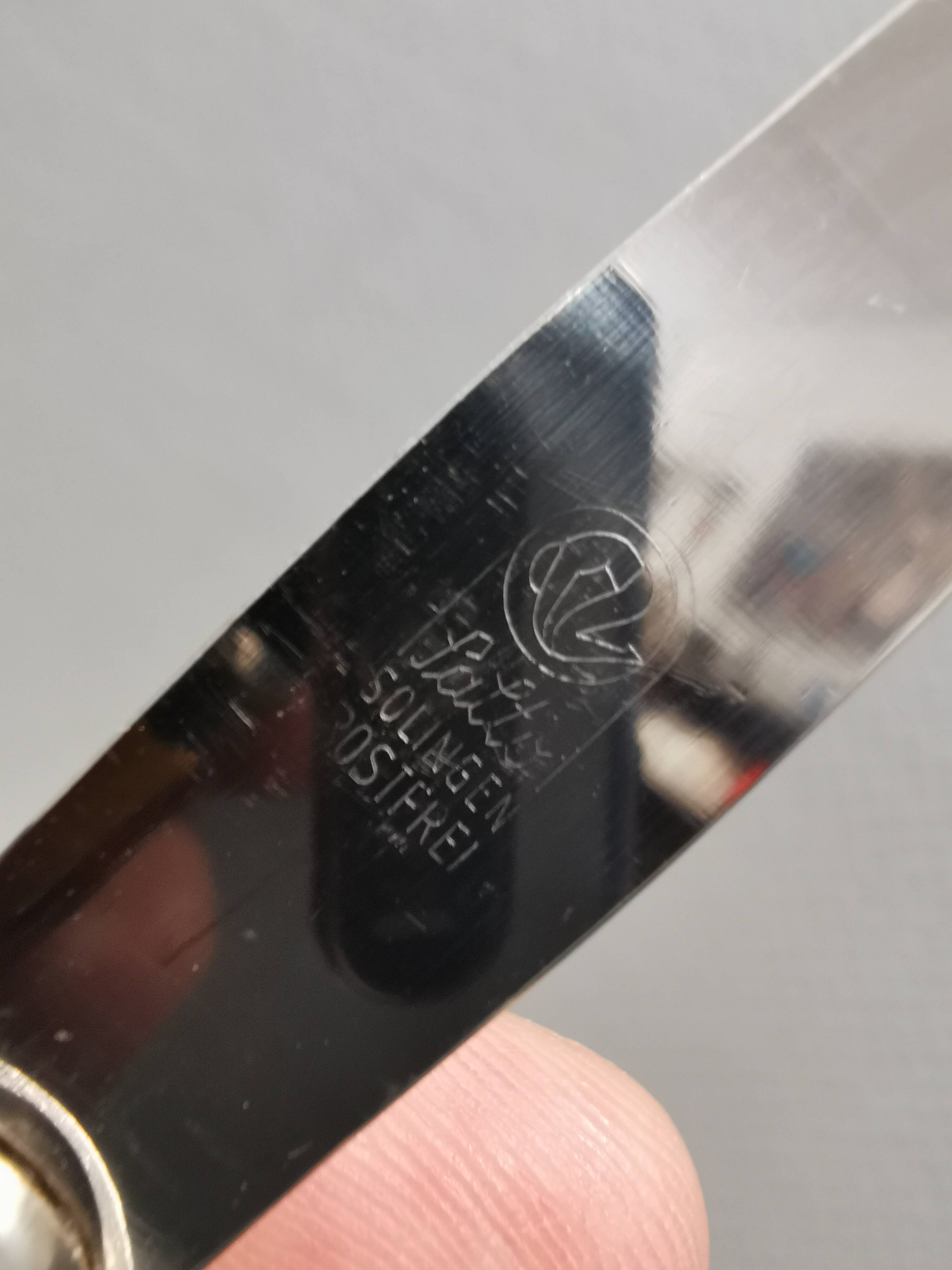 Fruit knife set, Art Deco. Sollingen Germany 1920-40s