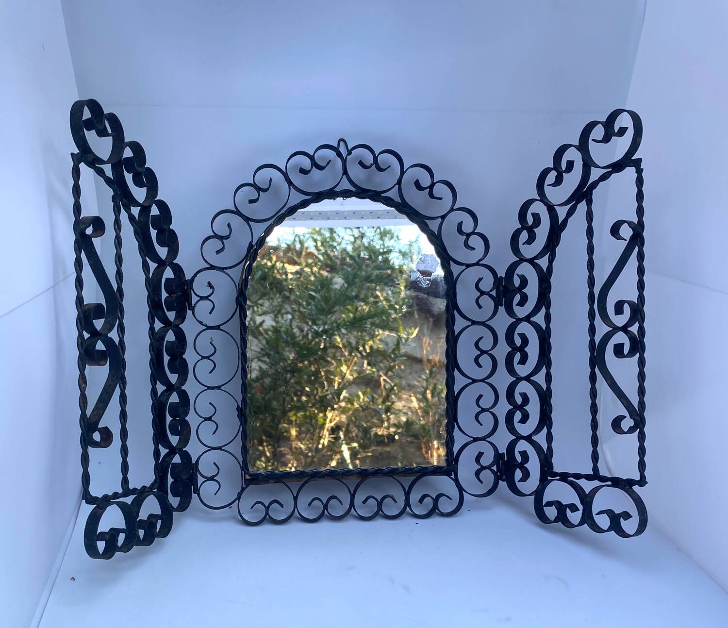 Wrought iron mirror
