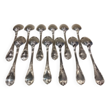 12 silver-plated dessert forks by Christofle Marly, 18.8cm