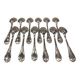 12 silver-plated dessert forks by Christofle Marly, 18.8cm