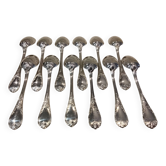 12 silver-plated dessert forks by Christofle Marly, 18.8cm