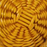 Coupelle serviteur ou dessous de bouteille en céramique décor tressé