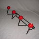 Coat rack coat rack of 1950 with red wooden balls