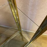 Silver and gold metal shelf, from the 80s.